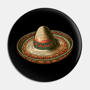 Mexican sombrero hat Pin