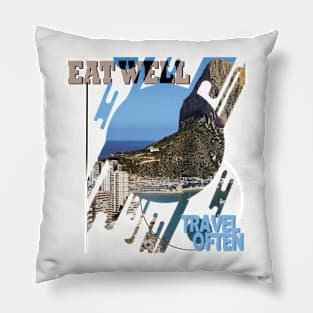 Eat Well, Travel Often. Pillow