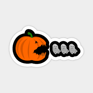 Pumpkin Eat Ghosts Halloween Magnet