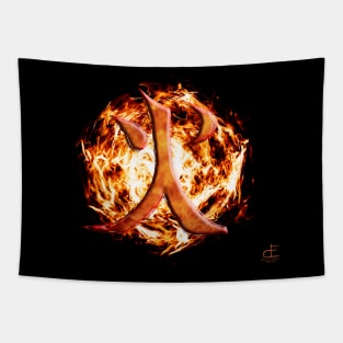 Fire Kanji Tapestry