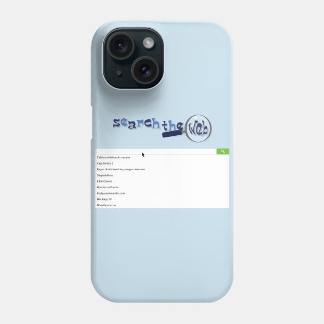 A Supernatural Search History Phone Case by AlexMathewsDesigns