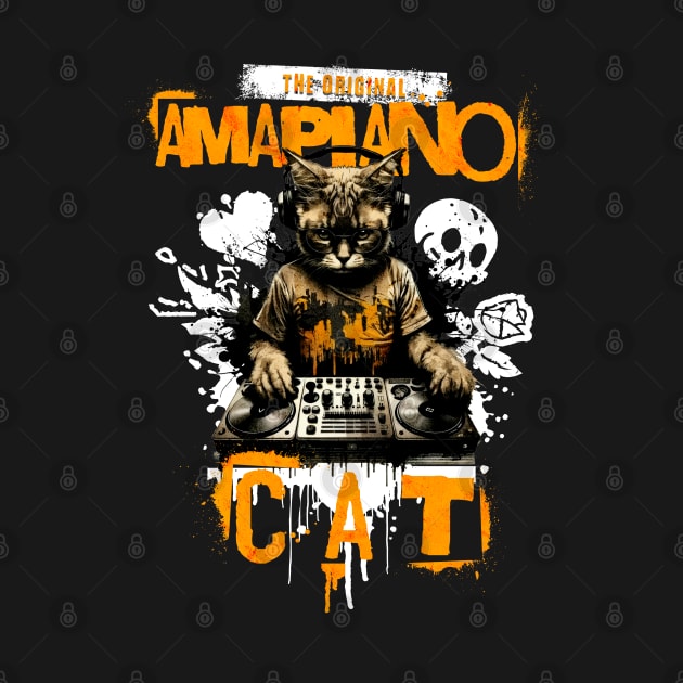 Amapiano Music Cat by Printsation 