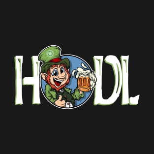 Leprechaun Token - LEP - HODL - White Lettering T-Shirt T-Shirt