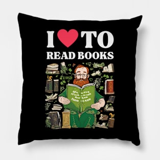 I LOVE TO READ IRISH BOOKS Pillow