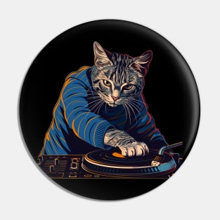 Cat DJ Rhythm Pin