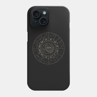 Zodiac Sign constellation Sun Moon Stars occult astrology Tarot Card Phone Case
