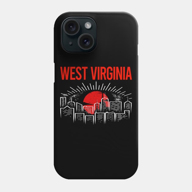 Red Moon West Virginia Phone Case by flaskoverhand