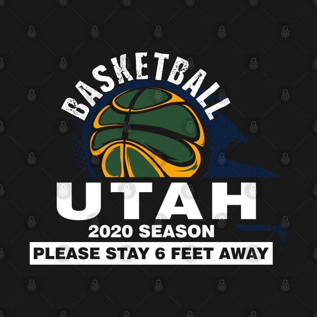 Utah Jazz Spirit Stay 6ft Away by mckinney