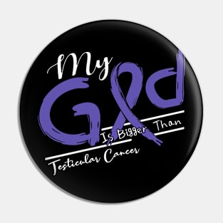 Testicular Cancer Awareness My God Is Stronger - In This Family No One Fights Alone Pin