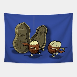 Cute Funny Original Kawaii Spooky Ancient Egyptian Peanut Mummy Cartoon Tapestry