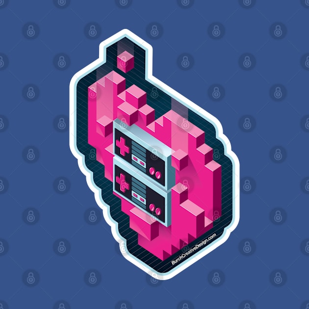 8-Bit Retro Gamer Heart by BurchCreativeDesign