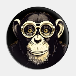 Monkey See, Monkey Do (no-fill dark background) Pin