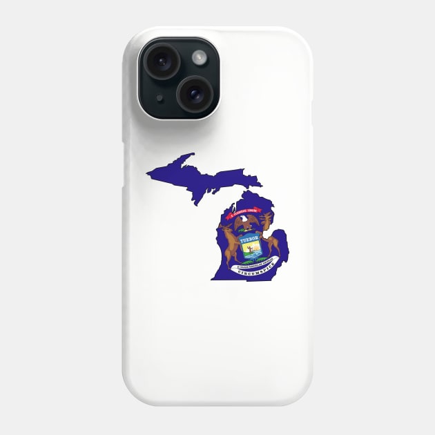 Michigan State Flag Phone Case by somekindofguru