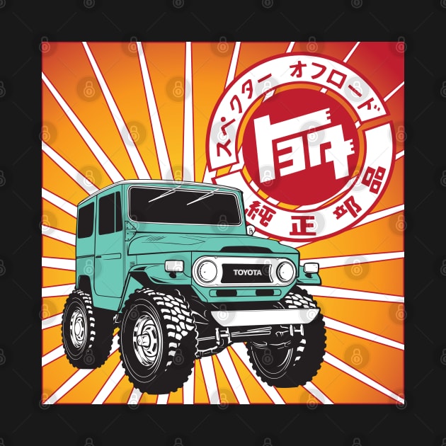 FJ40 Red TEQ Logo by Bulloch Speed Shop
