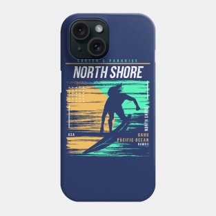 Retro Surfing North Shore Oahu Hawaii // Vintage Surfer Beach // Surfer's Paradise Phone Case