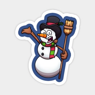 Classic Friendly Cartoon Snowman Magnet