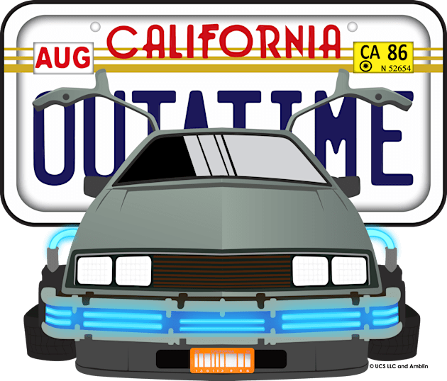 OUTATIME California Kids T-Shirt by DeepDiveThreads