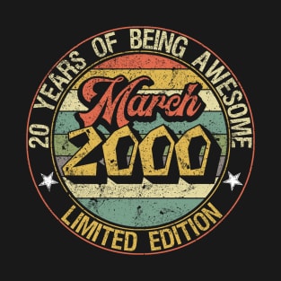 born March 2000 Vintage Gift T-Shirt