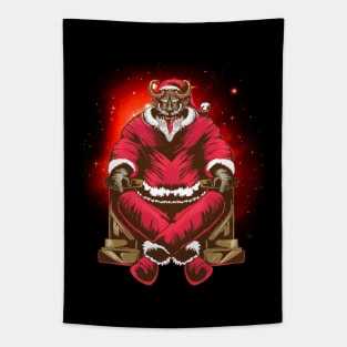 Merry Krampus Throne Christmas Xmas Tapestry