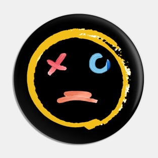 Sad Face Pin