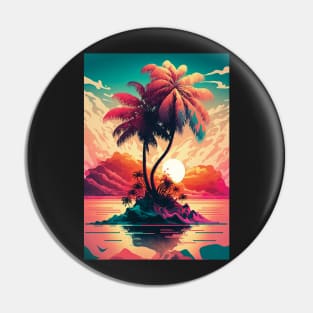 Sunset Palm Pin