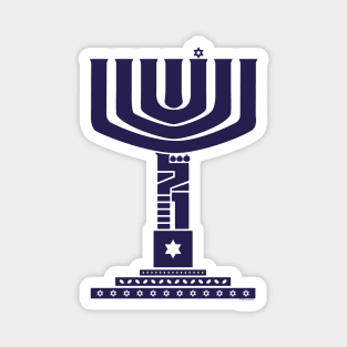 menorah Blue Magnet