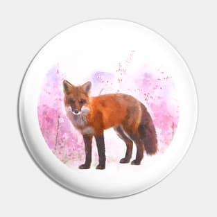 Pink Fields Fox Pin