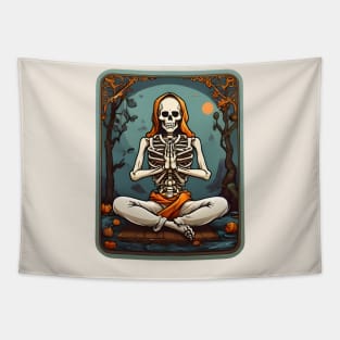 Meditation Skeleton Tapestry