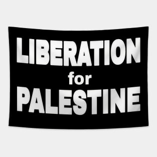 LIBERATION FOR PALESTINE - White - Front Tapestry