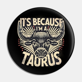 Taurus Sunset Reverie: Retro Zodiac Serenity Pin