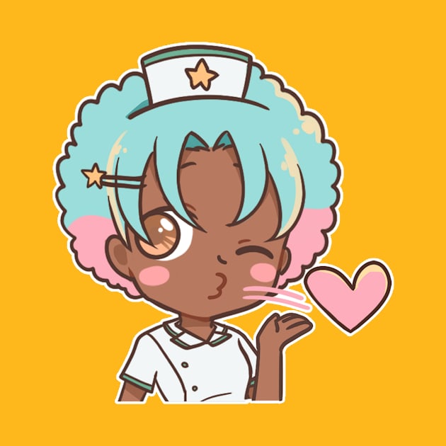 Love! Nurse Seiza Anime Character T-Shirt by zim9