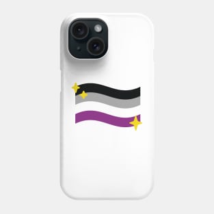 Asexual Pride Flag Sparkle Emoji Phone Case