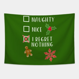 FUNNY NICE OR NAUGHTY LIST Tapestry