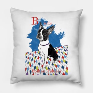 B is for Boston Terrier II Pillow