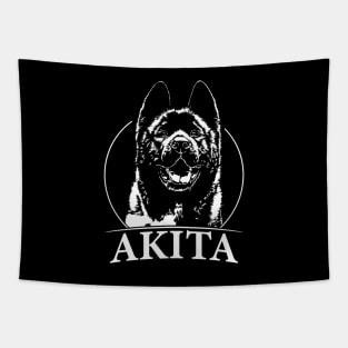 Funny Proud Akita dog portrait gift present Tapestry