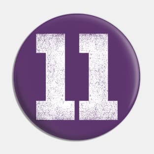 Retro Number 11 Sports Pin