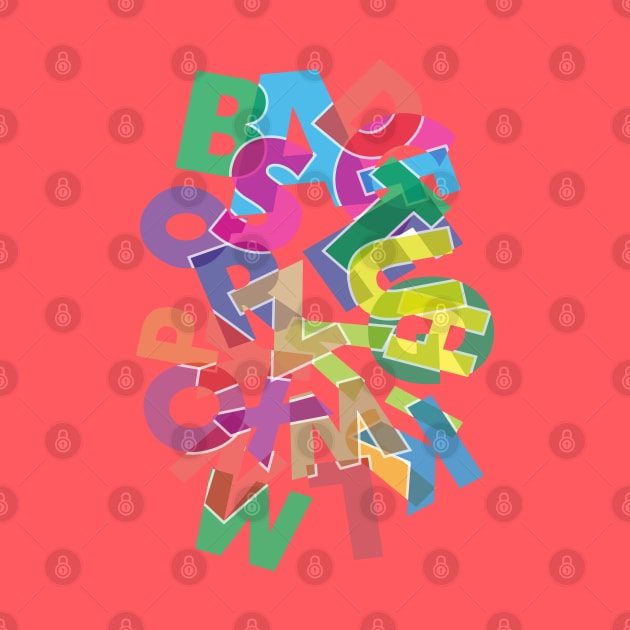 Bright dancing alphabet letters by CatCoconut-Art
