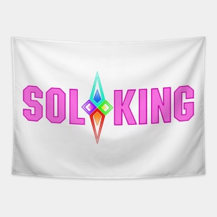 SOL KING LOGO - PINK TEXT Tapestry