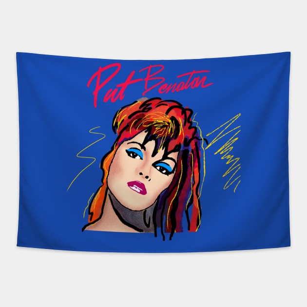 PAT BENATAR 80S RETRO STYLE Tapestry by DISCO DISCO MX