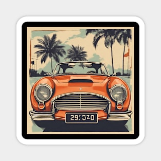 retro sport car vintage old money Magnet