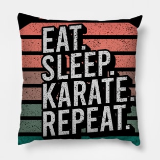 Vintage Retro Quote Eat Sleep Repaet Inspiration Pillow