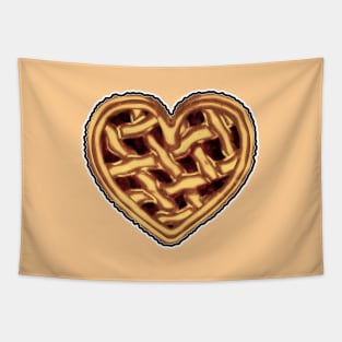 Heart Shaped Cherry Pie Tapestry