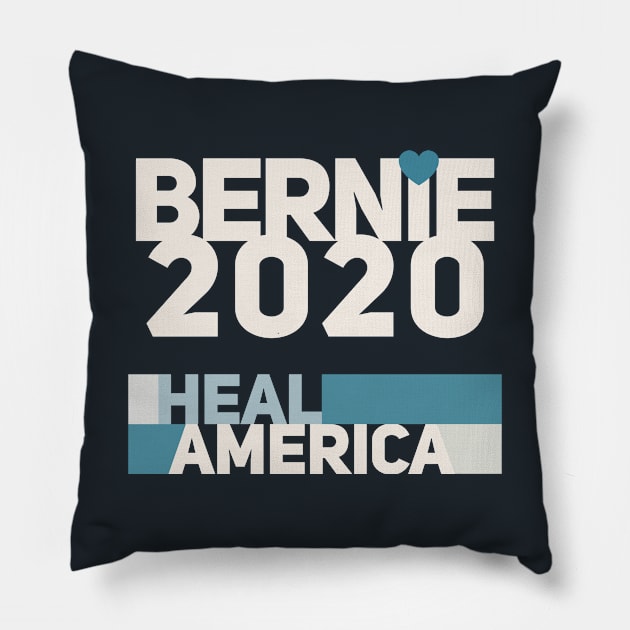 Bernie Sanders 2020 Election Heal America Pillow by TextTees