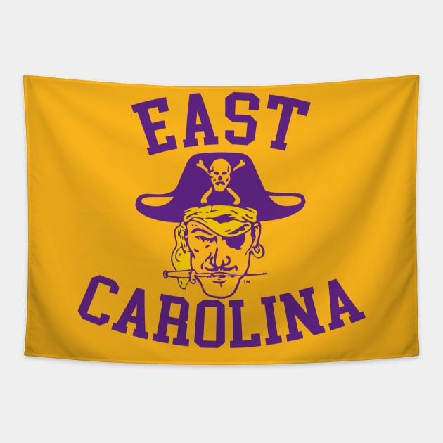 ECU Vintage Retro East Carolina Pirates 80s Tapestry by robotbasecamp