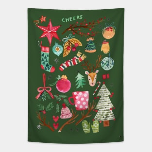 Christmas Merry and Brite Tapestry