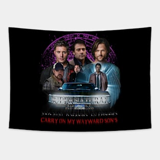 Supernatural Family Dont End with Blood Season 15S 2 Tapestry