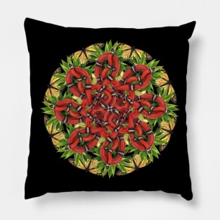 serpentarium mandala Pillow