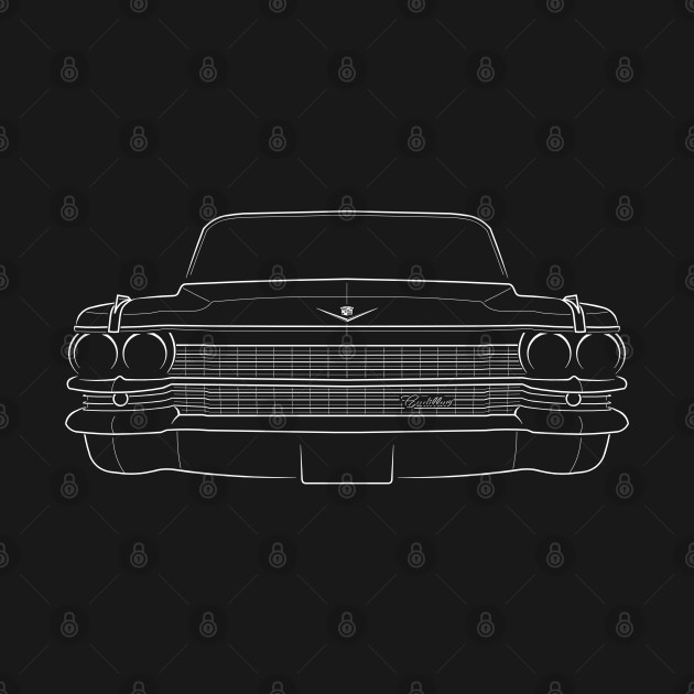 front/profile - 1963 Cadillac Convertible - stencil, white by mal_photography