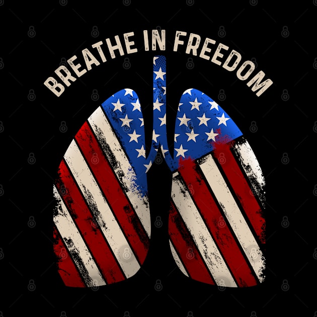 Breathe In freedom USA Flag Patriotic by MintaApparel