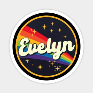 Evelyn // Rainbow In Space Vintage Style Magnet